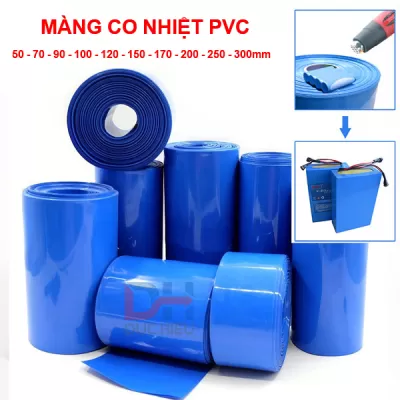 Co nhiệt PVC bọc khối Pin Lithium. Size 150 - 170 - 200 - 250 - 300mm